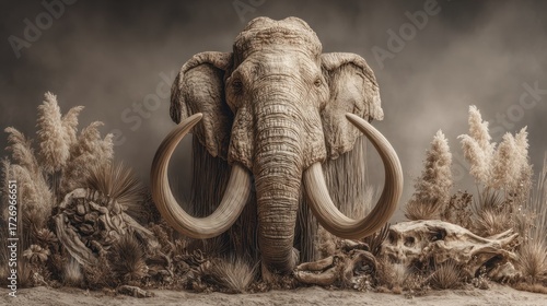 Mammoth Majesty: A Glimpse into the Past Amidst Whispering Grasses