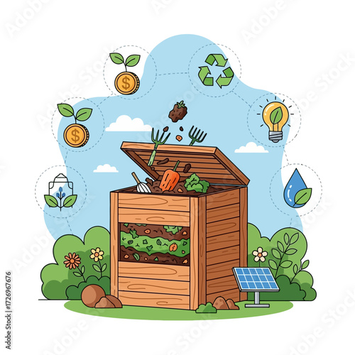 Transforming organic waste into valuable compost with sustainable practices for a greener future and financial growth