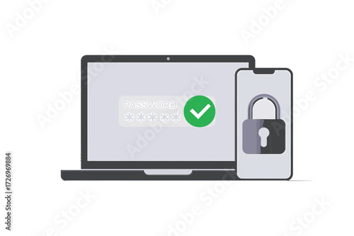 Secure access across devices, verified password login on laptop with phone security, enjoy peace of mind with digital protection and authentication