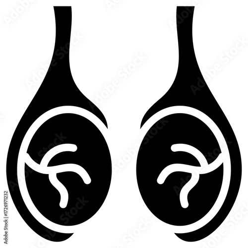 Testicles icon for human body, business, medical, clinic, website, application, printing, document, poster design, etc
