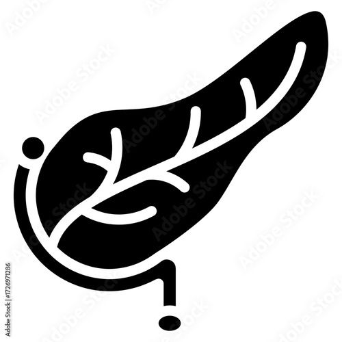 Pancreas icon for human body, business, medical, clinic, website, application, printing, document, poster design, etc