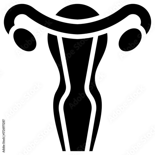 Uterus icon for human body, business, medical, clinic, website, application, printing, document, poster design, etc