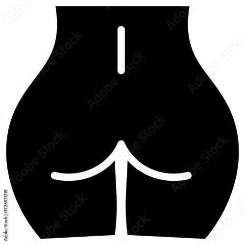 Buttocks icon for human body, business, medical, clinic, website, application, printing, document, poster design, etc