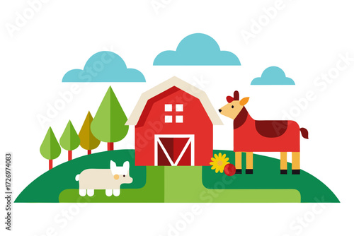 farm animals in the farm