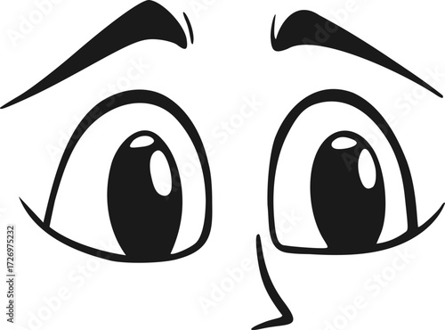 Design of curious eyes looking