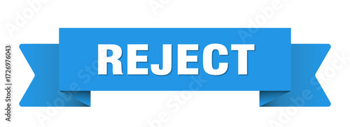 reject ribbon isolated on transparent background. reject ribbon