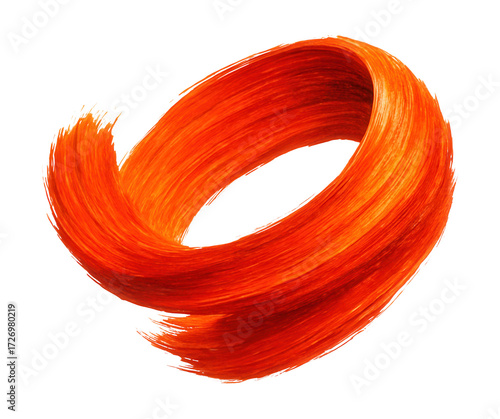 Bold orange brushstroke with fiery texture backdrop.