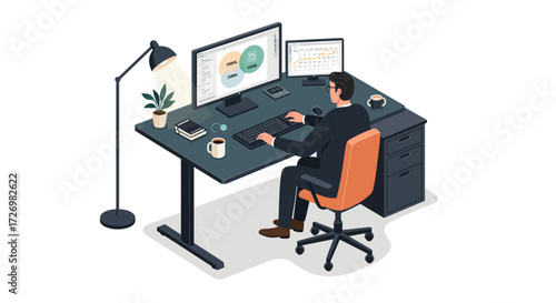 Elevating Productivity: Modern Home Office for Professional Success & Digital Work