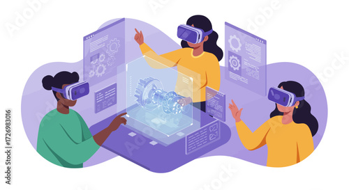 Future-Forward: Diverse Professionals Collaborating on Next-Gen Technology & Business Solutions