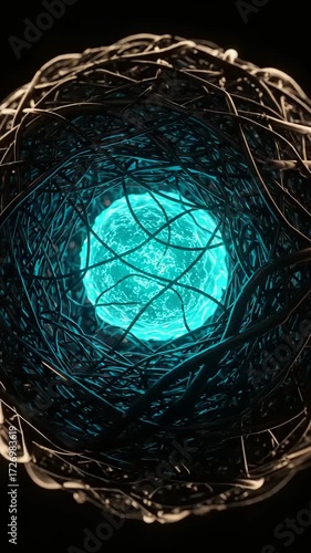 Wallpaper Mural Intricate Nest with Glowing Orb at Center Torontodigital.ca