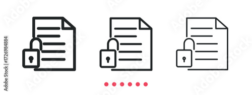 Unlock Protected icon. Thin line icon vector