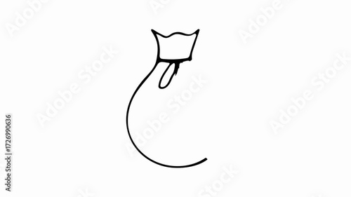 Drawing animation of money bag icon.