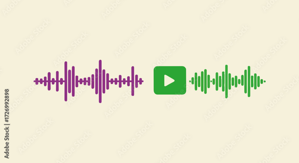 Obraz premium Vector illustration audio and video