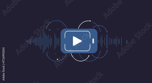 Vector illustration audio and video