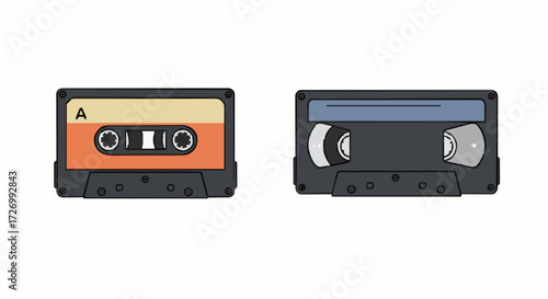 Vector illustration audio and video