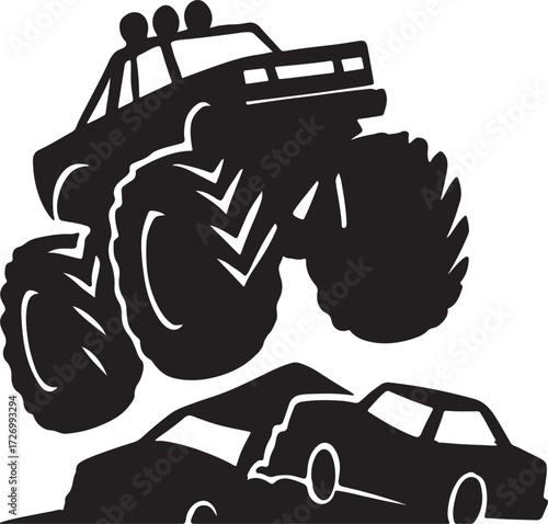 MONSTER TRUCK VECTOR SILHOUETTE