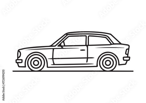 Car line art vector