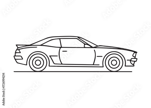 Car line art vector