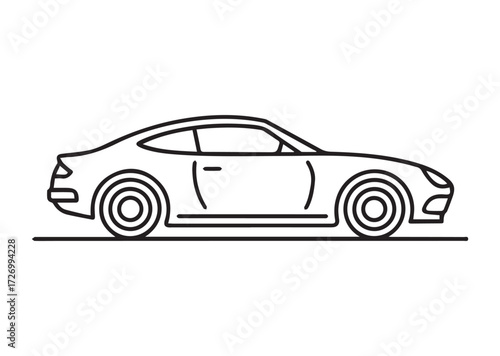 Car line art vector