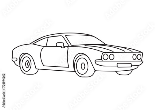 Car line art vector