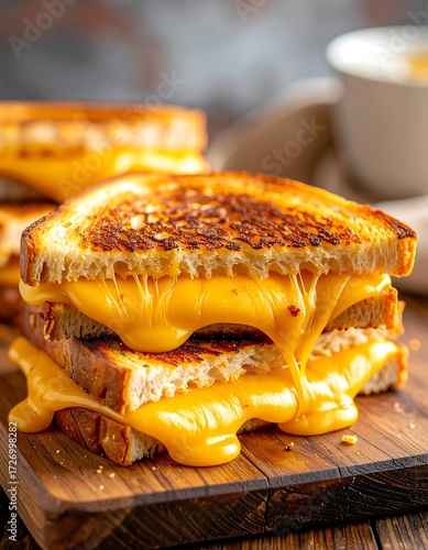 Melted cheese on toasted bread (1)