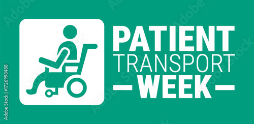 patient transport week background, banner, card or poster design template is observed every year during November, to raise awareness about the mission. Vector illustration.