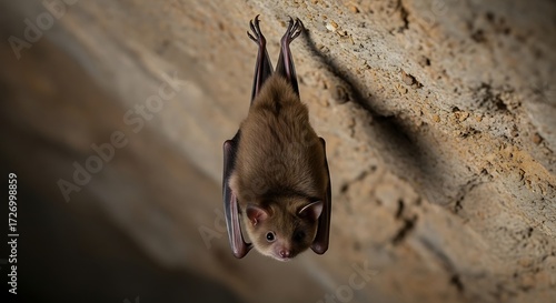Bat Hanging Upside Down. (2)