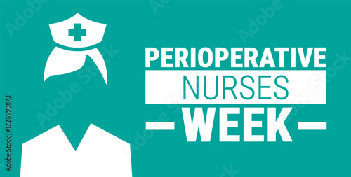 Perioperative Nurses Week background, banner, card or poster design template is observed every year during November, to raise awareness about the mission. Vector illustration.