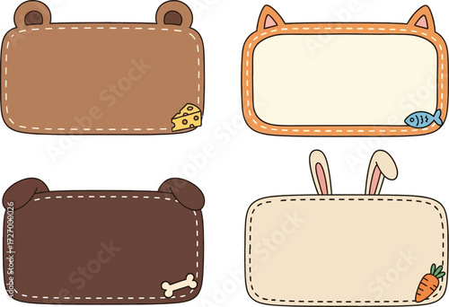 vector illustration of cute frame