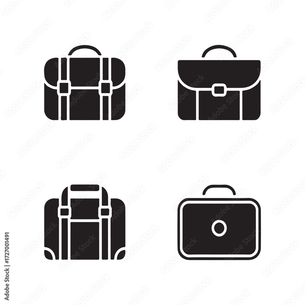 Minimalist Laptop Bag Solid Icons