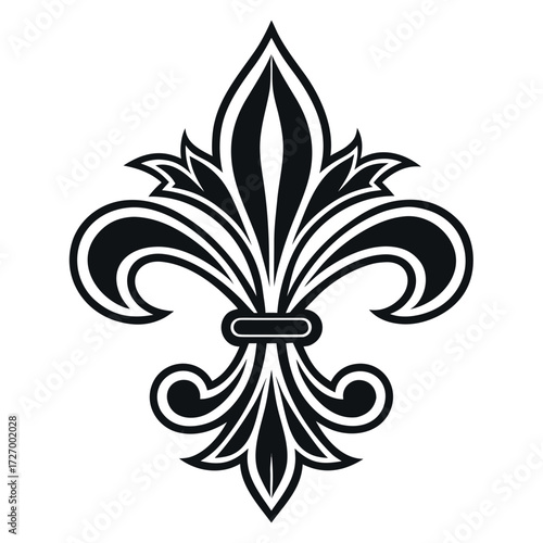Black Colour ornament Vector Illustration, Solid White Background (3).eps