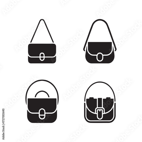Minimalist Crossbody Bag Solid Icons