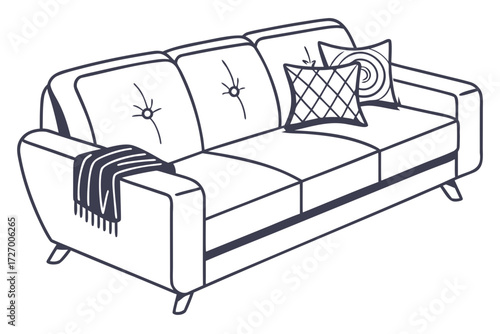 sofa isolated on white