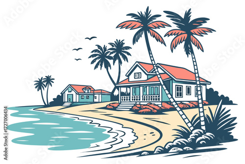 tropical beach resort
