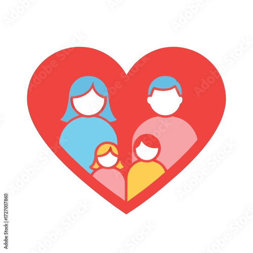 Family Love - A Heartfelt Illustration of Togetherness and Affection