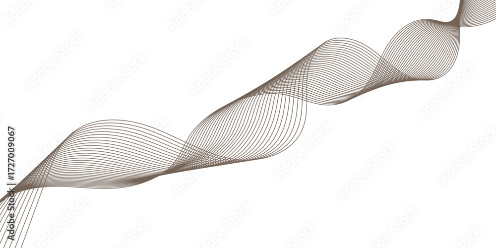 Fototapeta premium Abstract Brown Wave Line Pattern Background Design