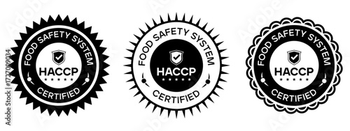 HACCP Food Safety System Certified Seal Badge Design