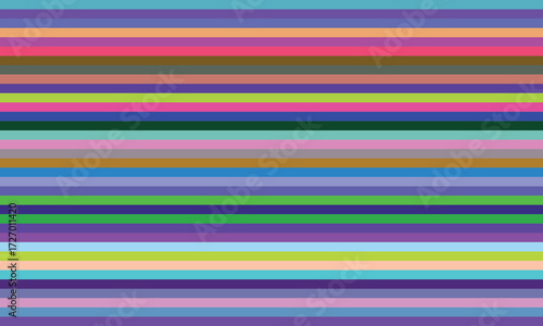 Vibrant horizontal stripes of color abstract pattern background with diverse hues and tones