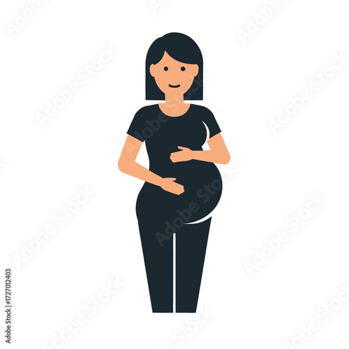 Pregnant woman, expecting mother, motherhood, childbearing, maternal figure, family planning