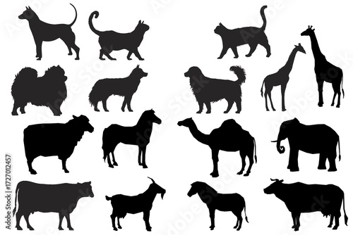 farm animals collection vector