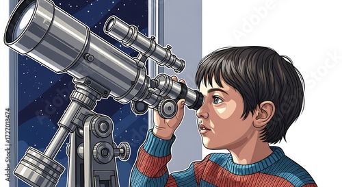 Boy with Telescope.