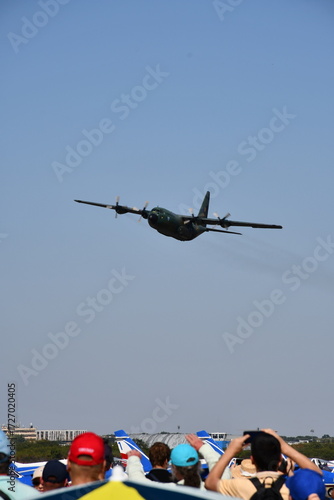 Hercules aircraft flying in the sky