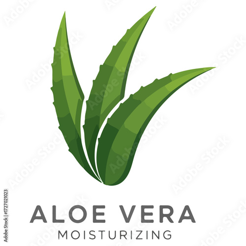 Aloe Vera Moisturizing Product Logo Design for Skincare.