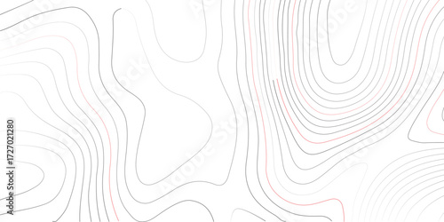 Vector art of topographic contour lines form an intricate network, representing varying elevations and creating a sense of depth and dimension