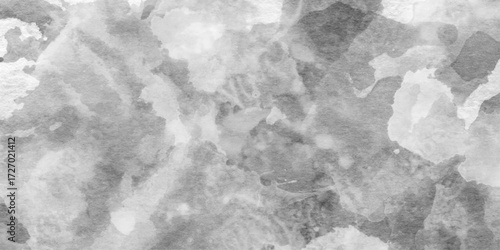 Gray smoke on black or white color abstract watercolor background, black and white paint color silhouettes of woods,  abstract stormy waves and spray in painted texture with soft blurred white fog.