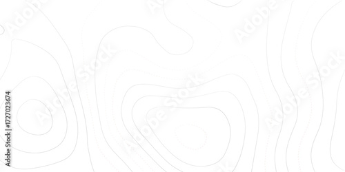 Vector art of topographic map showing elevation contours, this map provides a visual representation of the terrains shape and elevation changes