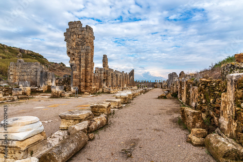 
Ruins of the ancient city of Perge