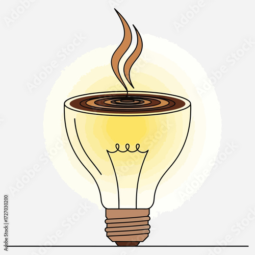 Illuminating Coffee A Creative Blend of Ideas and Energy in a Lightbulb Cup