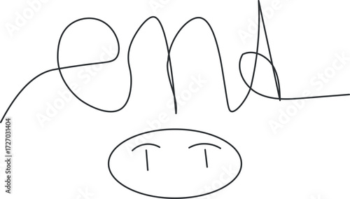 end text vector handwriting