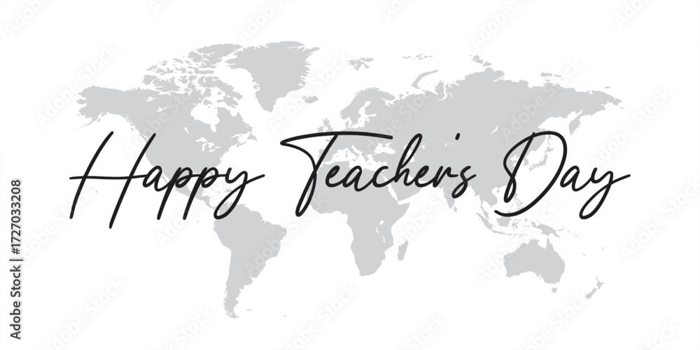 Obraz premium World Teachers' Day Celebration. Suitable for Teachers' Day background. October 5. Design illustration.